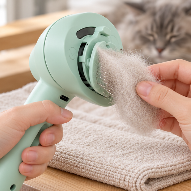 Royora Self Cleaning Pet Grooming Brush And Steam Cat Brush Massage Comb