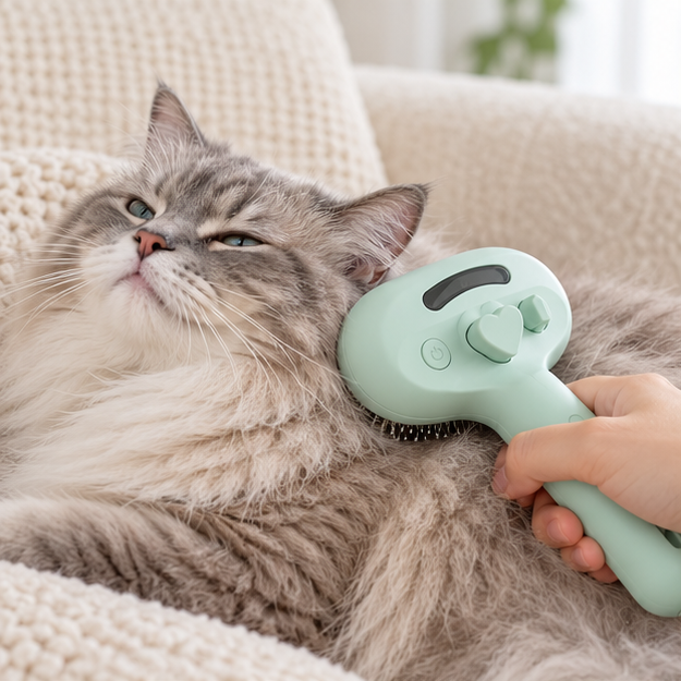 Royora Self Cleaning Pet Grooming Brush And Steam Cat Brush Massage Comb