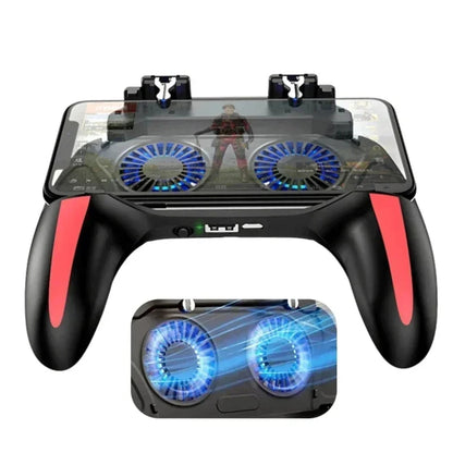 Mobile Gaming Controller with Cooling Fan 4-Finger Gamepad for iOS & Android 2