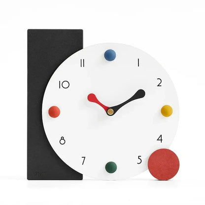 Modern Minimalist Colour Dot Desk Clock 0