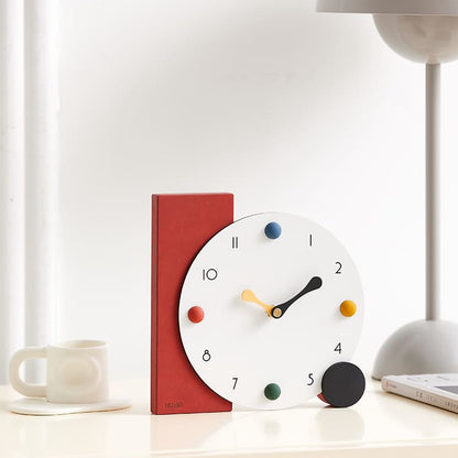Modern Minimalist Colour Dot Desk Clock 2