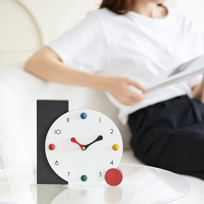 Modern Minimalist Colour Dot Desk Clock 3