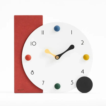 Modern Minimalist Colour Dot Desk Clock 6