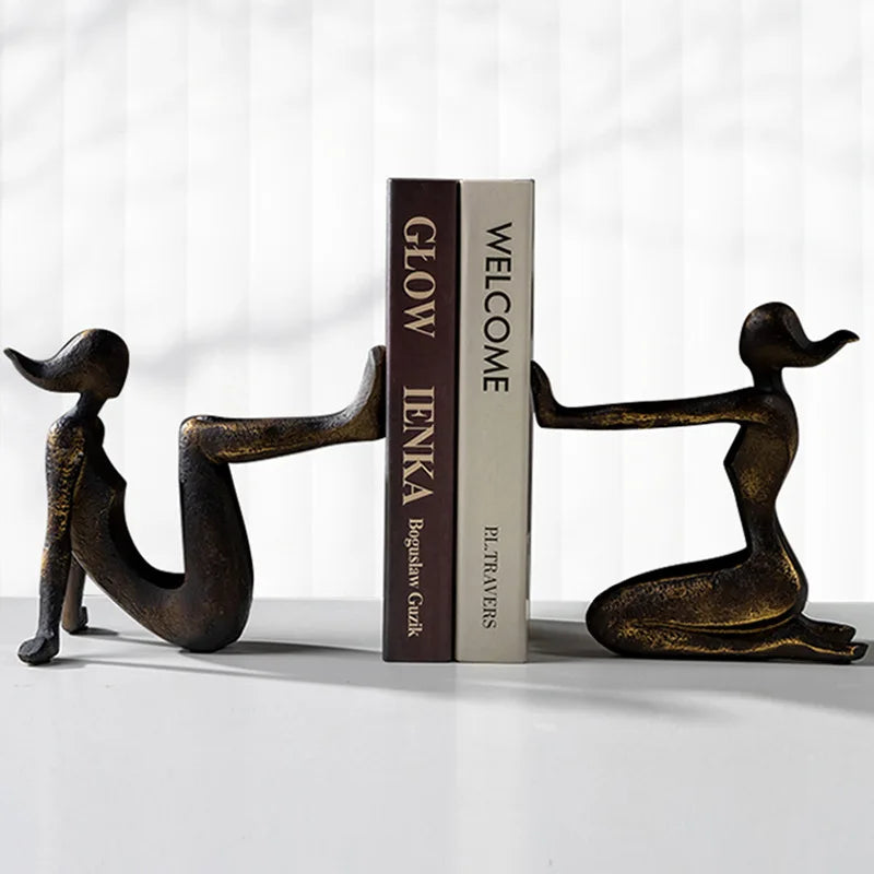 Modern Thinker Girl Statue - Abstract Character Home Decor 1