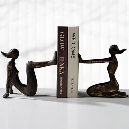 Modern Thinker Girl Statue - Abstract Character Home Decor 1