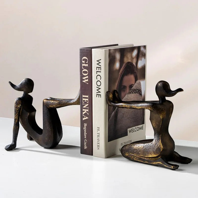 Modern Thinker Girl Statue - Abstract Character Home Decor 4