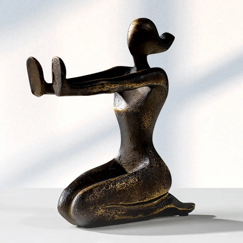 Modern Thinker Girl Statue - Abstract Character Home Decor 7