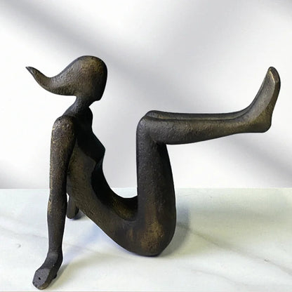 Modern Thinker Girl Statue - Abstract Character Home Decor 8