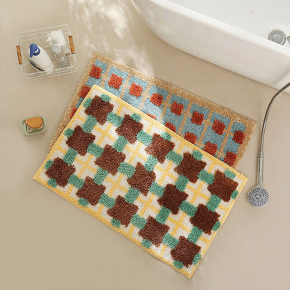 Moroccan Design Non-Slip Bath Mat with Quick-Dry Surface – Soft Fabric Bathroom Mat 2