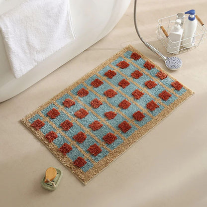 Moroccan Design Non-Slip Bath Mat with Quick-Dry Surface – Soft Fabric Bathroom Mat 3