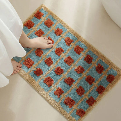 Moroccan Design Non-Slip Bath Mat with Quick-Dry Surface – Soft Fabric Bathroom Mat 4