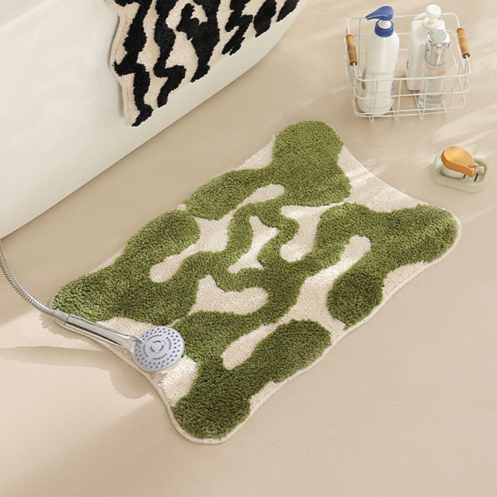 Moroccan Design Non-Slip Bath Mat with Quick-Dry Surface – Soft Fabric Bathroom Mat 5