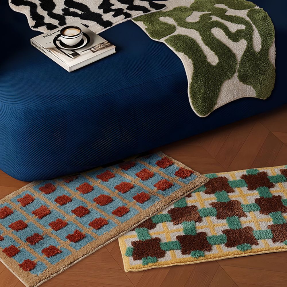 Moroccan Design Non-Slip Bath Mat with Quick-Dry Surface – Soft Fabric Bathroom Mat 6