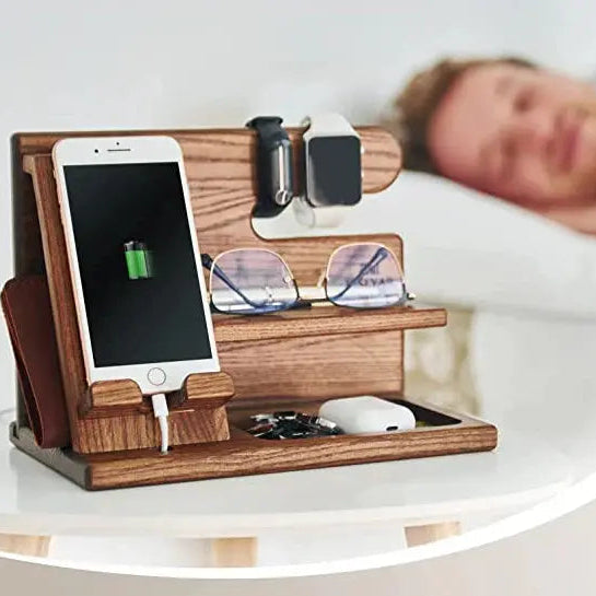 Multi-Function Desk Organizer with Phone Stand and Storage Tray 2