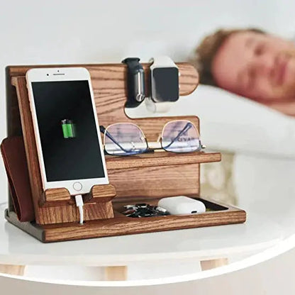 Multi-Function Desk Organizer with Phone Stand and Storage Tray 2