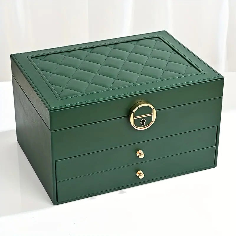 Multi-Layer Leather Jewelry Box | Rings, Necklaces & Bracelets | Organized Storage 0
