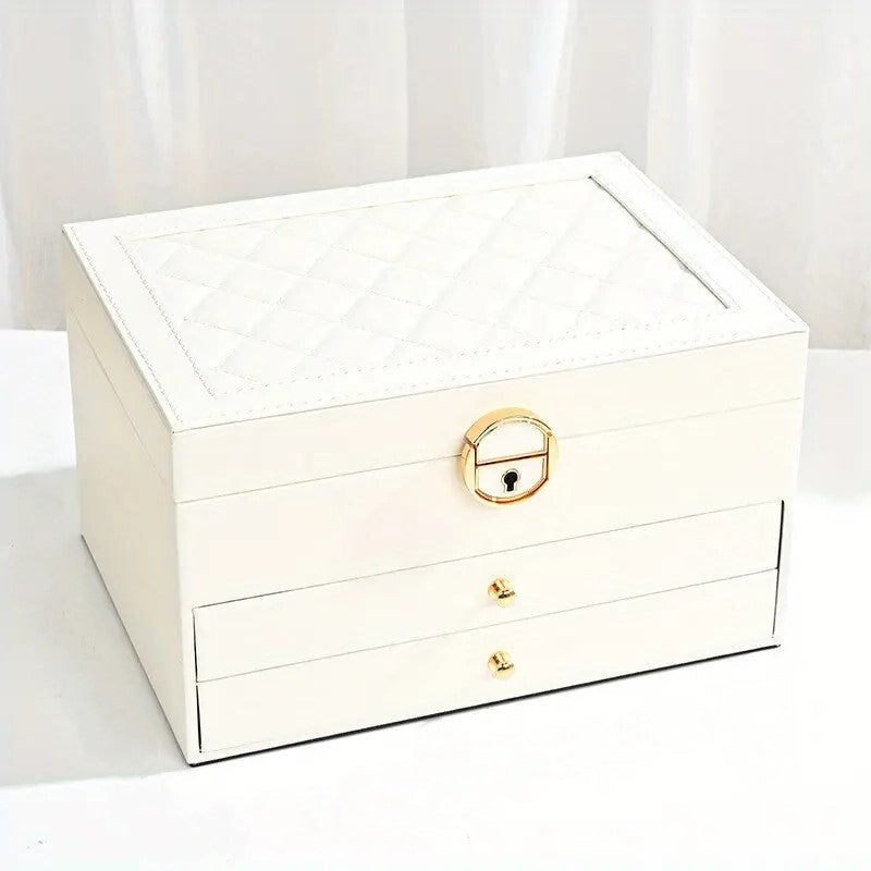 Multi-Layer Leather Jewelry Box | Rings, Necklaces & Bracelets | Organized Storage 1