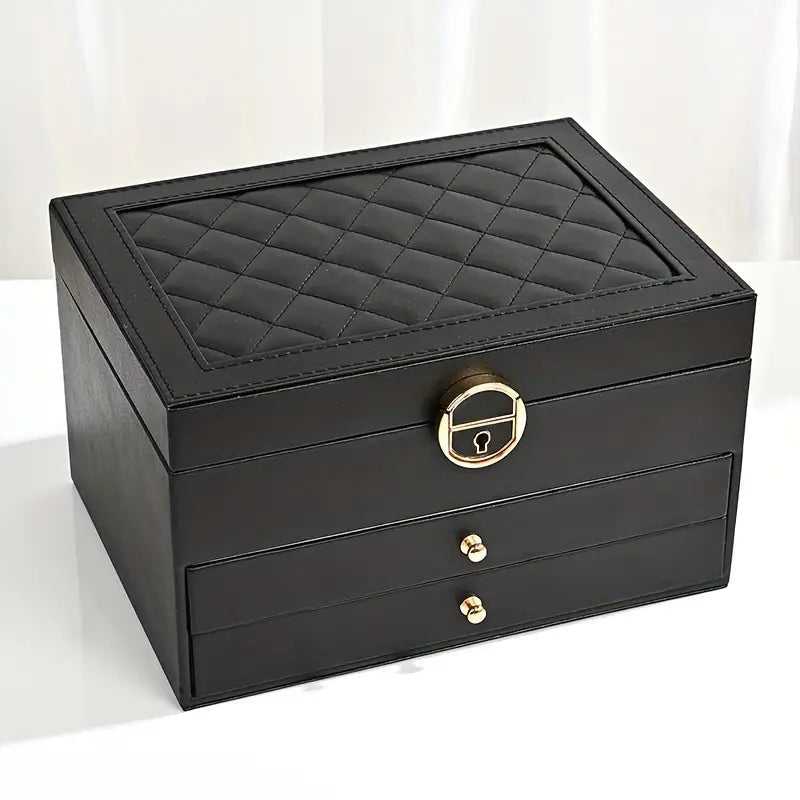 Multi-Layer Leather Jewelry Box | Rings, Necklaces & Bracelets | Organized Storage 3