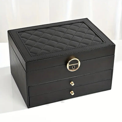 Multi-Layer Leather Jewelry Box | Rings, Necklaces & Bracelets | Organized Storage 3