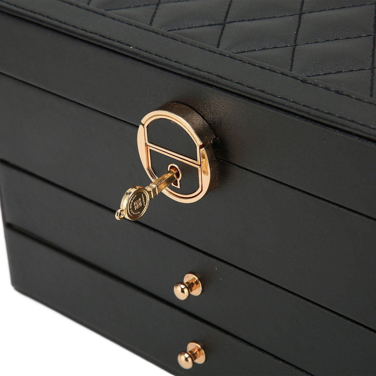 Royeva Leather Jewelry Box-Large Storage Organizer With Drawers