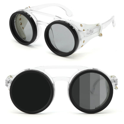 ND9 Adjustable Polarized Sunglasses Retro Round UV400 Outdoor Driving Glasses 2