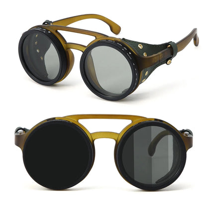 ND9 Adjustable Polarized Sunglasses Retro Round UV400 Outdoor Driving Glasses 4