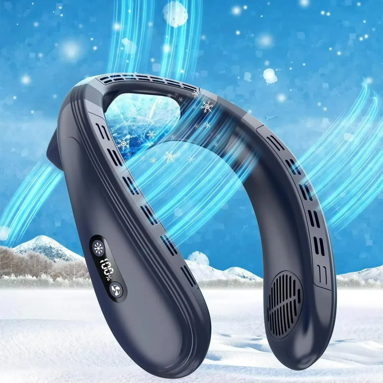 Neck Fan | Portable Wearable Cooling Fan | 360° Airflow | Semiconductor Cooling | USB-C Rechargeable 1