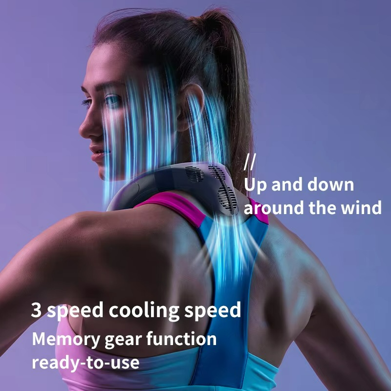 Neck Fan | Portable Wearable Cooling Fan | 360° Airflow | Semiconductor Cooling | USB-C Rechargeable 6