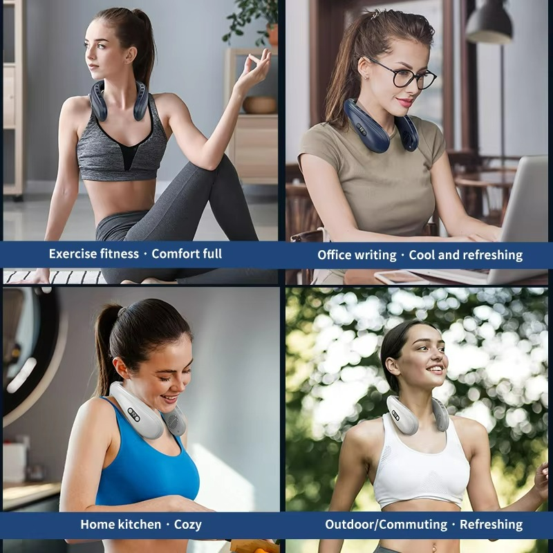Neck Fan | Portable Wearable Cooling Fan | 360° Airflow | Semiconductor Cooling | USB-C Rechargeable 8