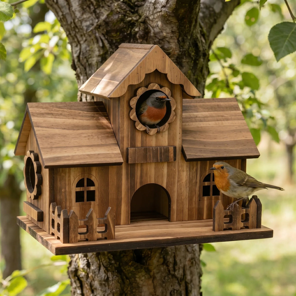 Nestra - Classic Untreated Birdhouse 0