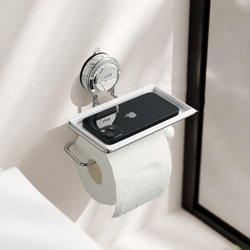 No-Drill Suction Toilet Paper Holder Stand with Wood-Grain Design – Stainless Steel, Easy Installation for Smooth Surfaces 13