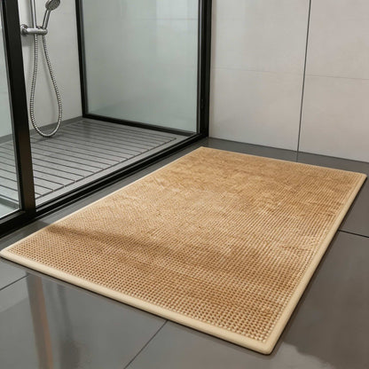 Non-Slip Bath Mat Braided Design Premium Fabric Highly Absorbent Fast Drying for Bathroom Shower Use 0