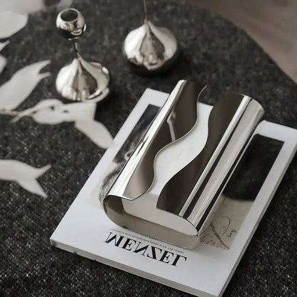 Nordic Stainless Steel Mirror Napkin Holder Desktop 4