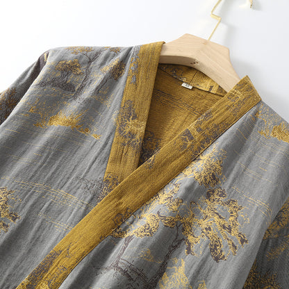 Eloria Waffle Cotton Kimono Robe for Women - Relaxed Fit Breathable Loungewear Bathrobe