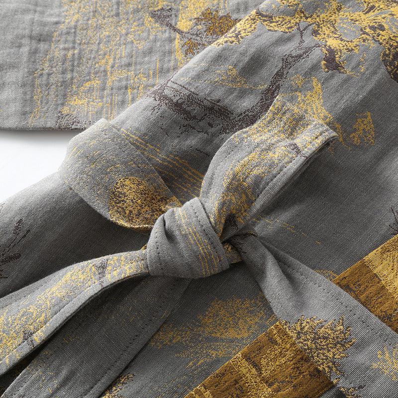 Eloria Waffle Cotton Kimono Robe for Women - Relaxed Fit Breathable Loungewear Bathrobe