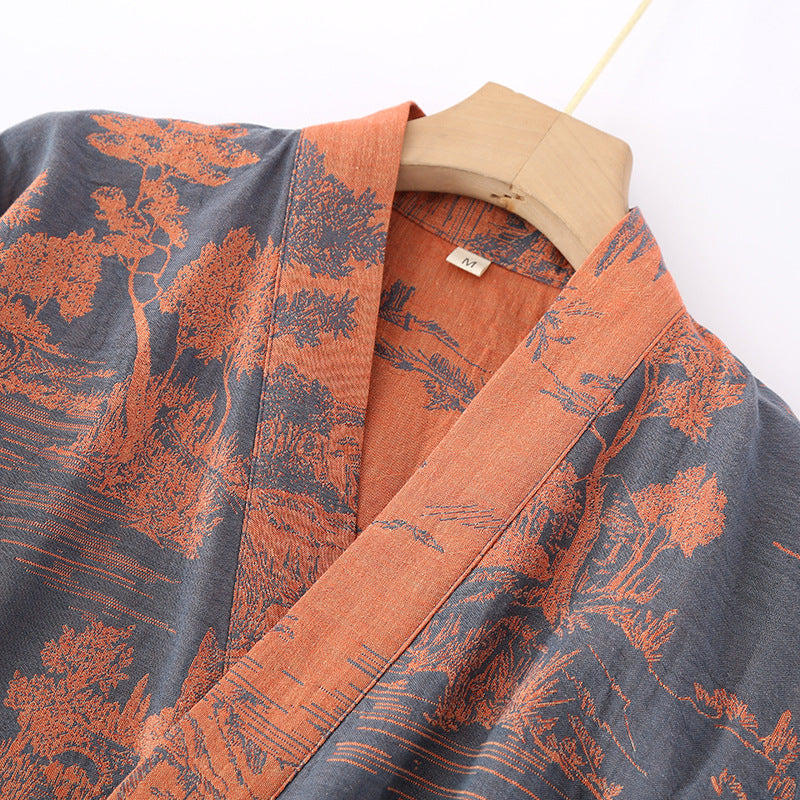 Eloria Waffle Cotton Kimono Robe for Women - Relaxed Fit Breathable Loungewear Bathrobe