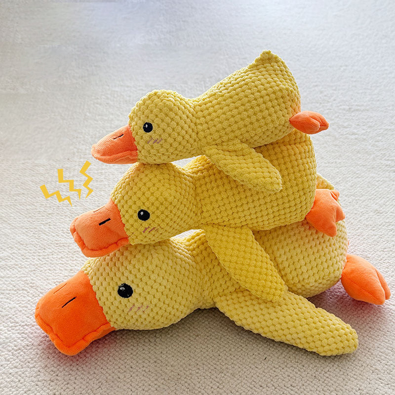 Royelle Calming Duck Dog Toy - Durable Interactive Plush for All Breeds, Deep Quack Sound