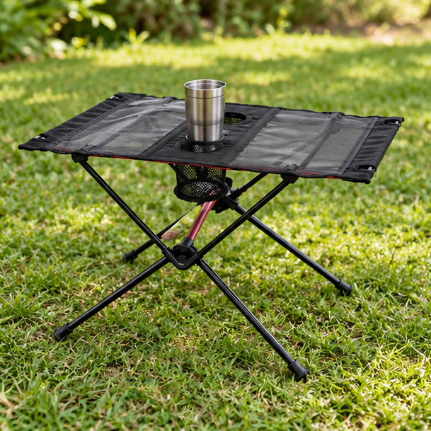 Royora Portable Folding Aluminium Camping Table-Lightweight Picnic Desk with Carry Bag