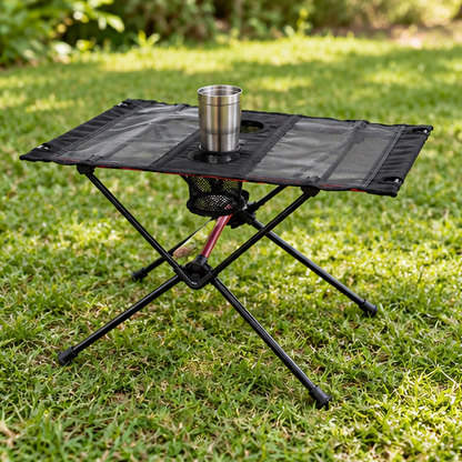 Royora Portable Folding Aluminium Camping Table-Lightweight Picnic Desk with Carry Bag