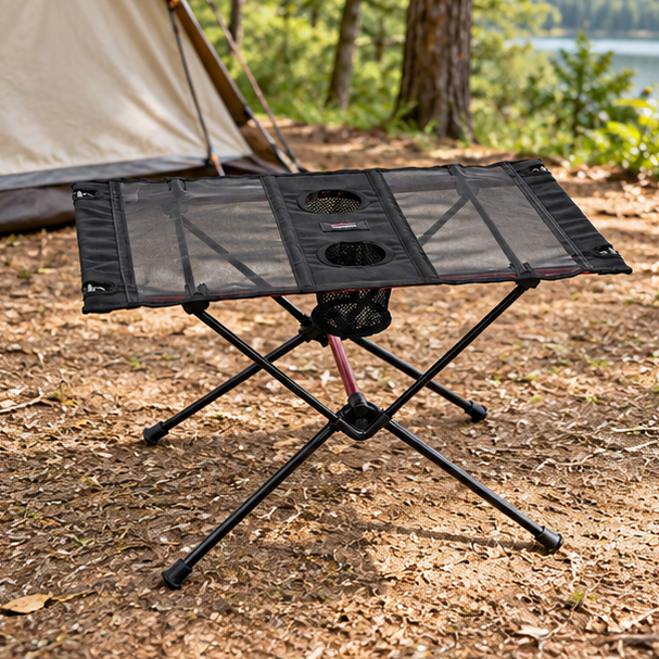 Royora Portable Folding Aluminium Camping Table-Lightweight Picnic Desk with Carry Bag