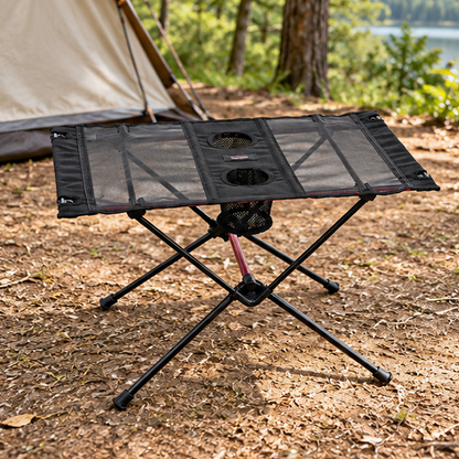 Royora Portable Folding Aluminium Camping Table-Lightweight Picnic Desk with Carry Bag