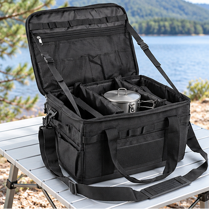 Royora 30L Padded Camp Kitchen Storage Crate With Dividers