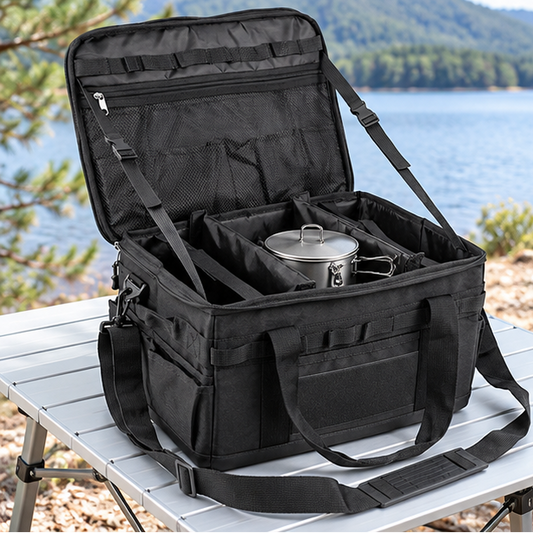 Royora 30L Padded Camp Kitchen Storage Crate With Dividers