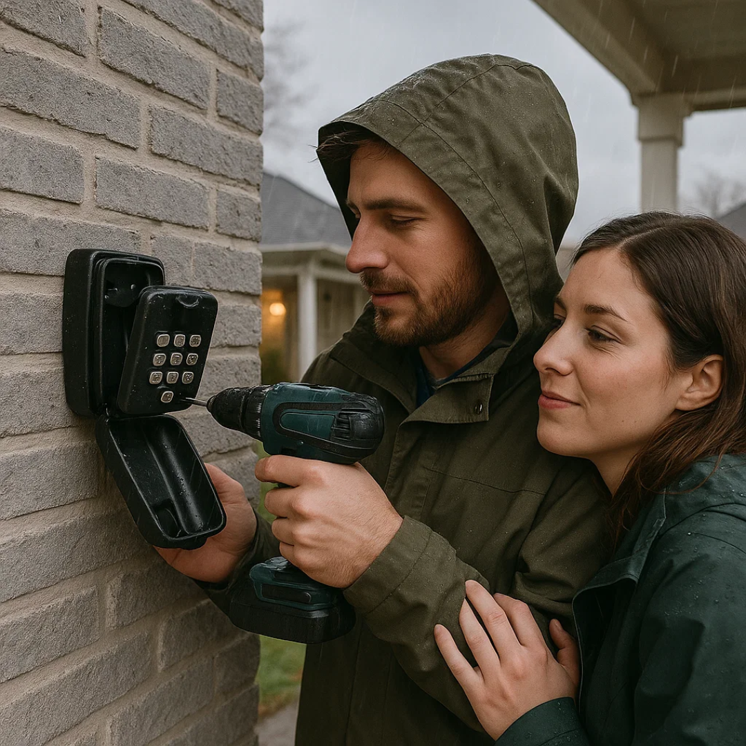 Outdoor Key Box – Weather-resistant metal, compact design for wall mounting in the garden or outdoor area 6