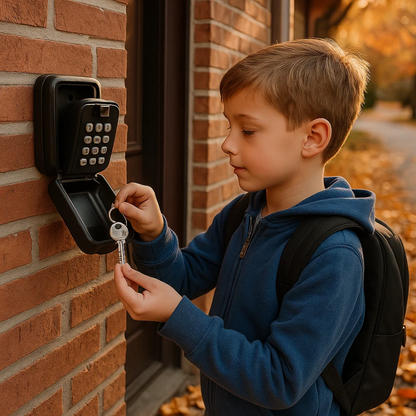 Outdoor Key Box – Weather-resistant metal, compact design for wall mounting in the garden or outdoor area 8