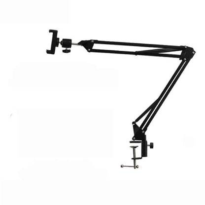 Overhead Phone Tripod with Ring Light Desktop Mount for Video Recording & Filming 0