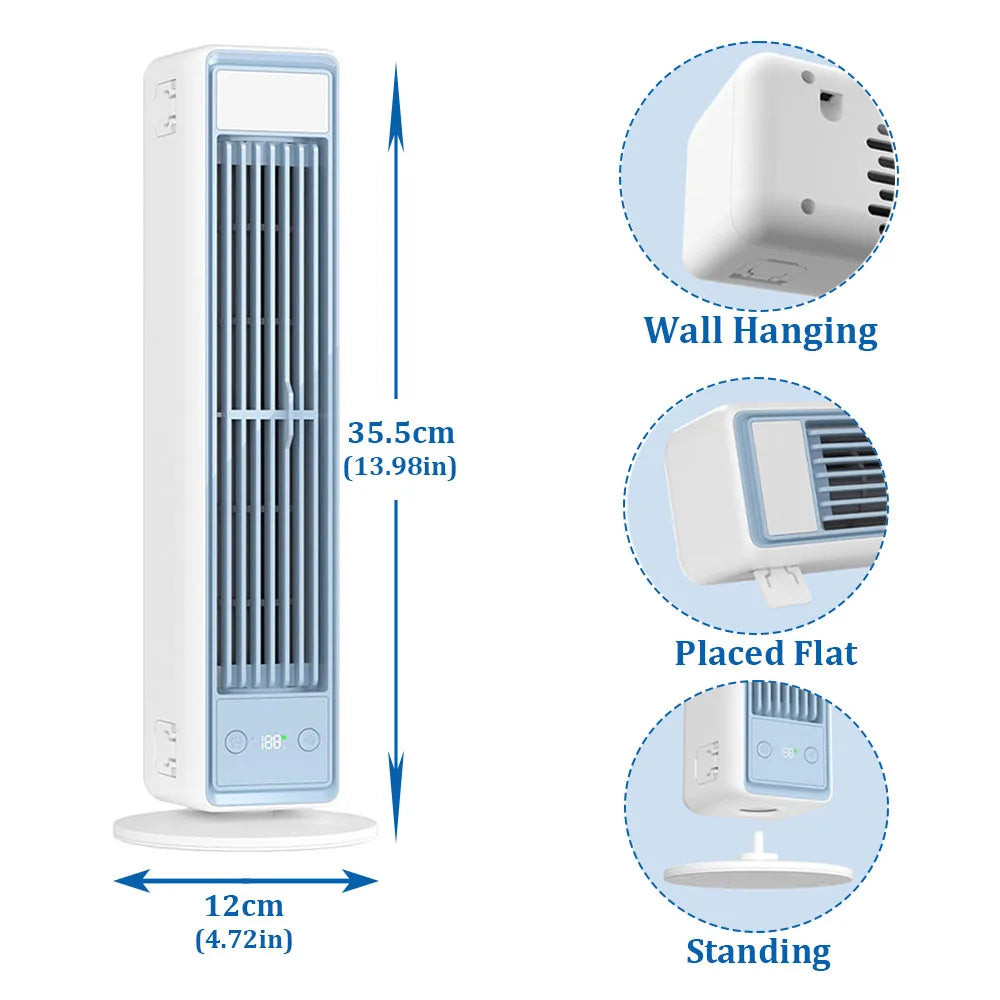 Portable Air Conditioner Fan | 3600mAh Battery | Remote Control | Adjustable Speed | Compact 0