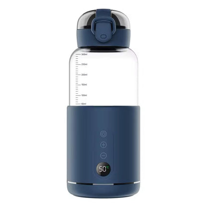 Portable Baby Bottle Warmer | USB | Borosilicate Glass | 300ml | 37–55°C | LED Display | 8hr 3