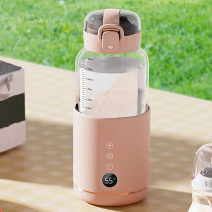 Royora Portable USB Baby Bottle Warmer 300ml with LED Display & Temperature Control