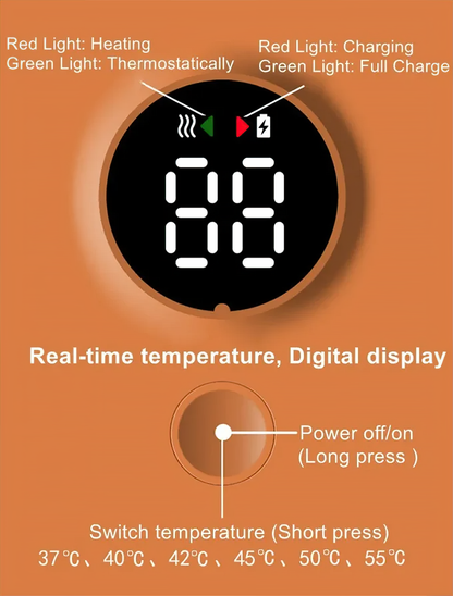 Portable Bottle Warmer | 6 Temperature Settings | Digital Display | USB Rechargeable | Travel 3